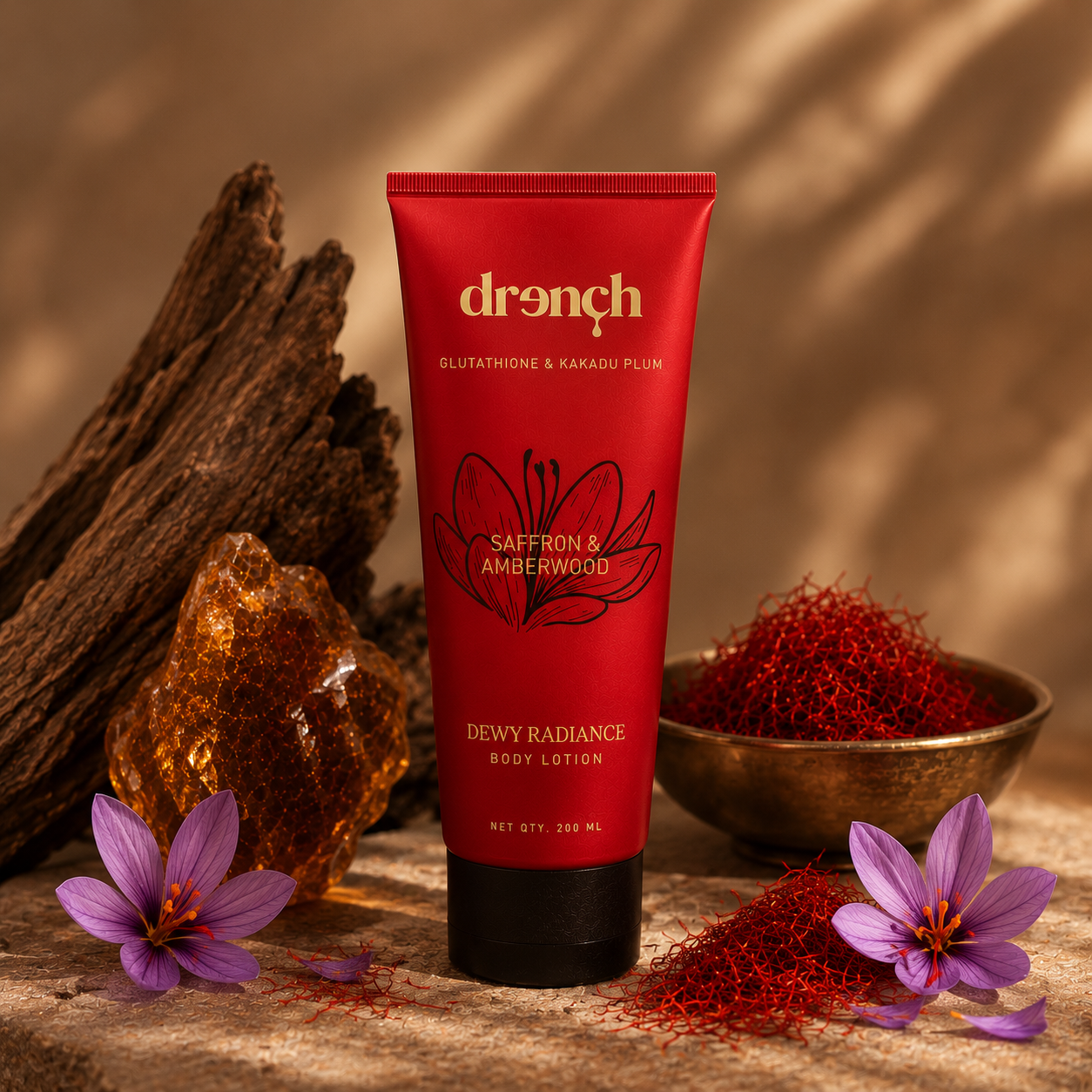 Dewy Radiance Saffron & Amberwood Body Lotion with Glutathione