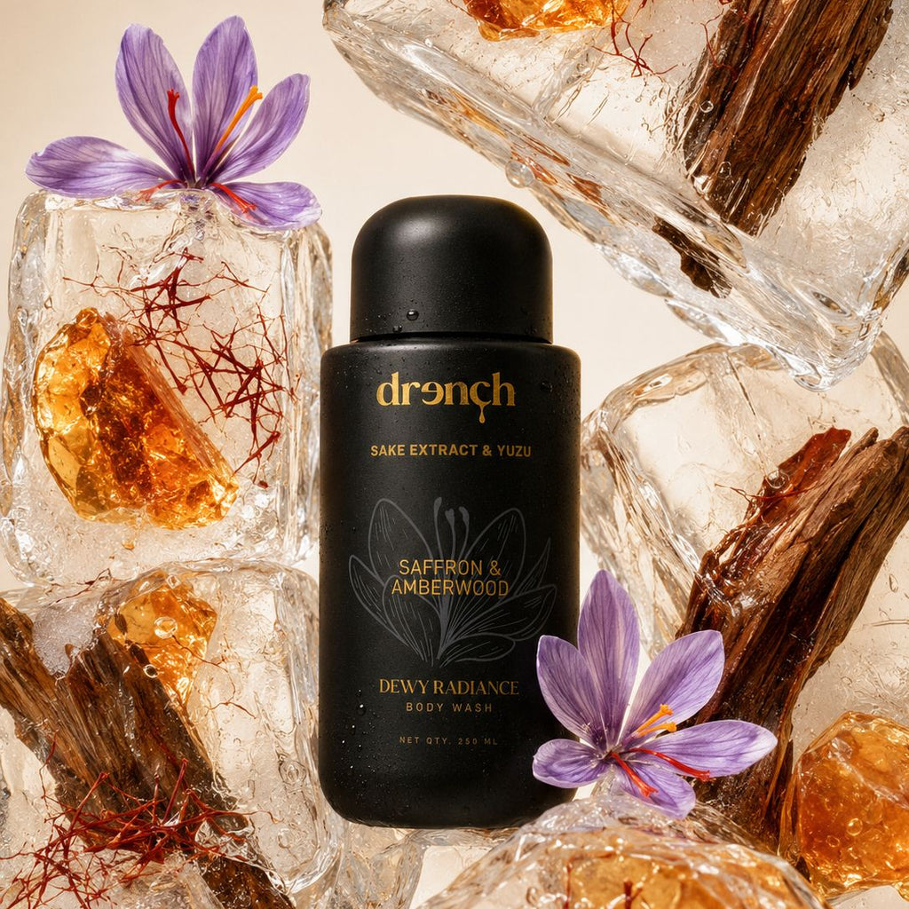 Dewy Radiance Saffron & Amberwood Body Wash with Vitamin C Extract