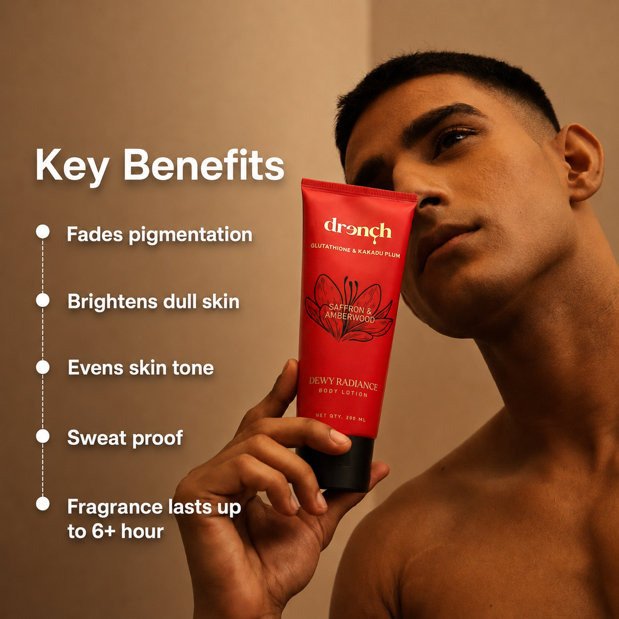 Dewy Radiance Saffron & Amberwood Body Lotion with Glutathione