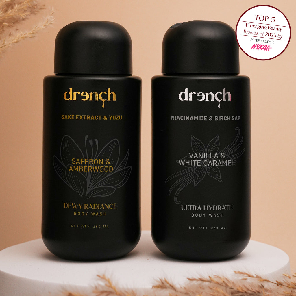 Drench Body Wash Indulgence Set – Ultra Hydrate and Dewy Radiance Body Wash 250ml each, cleanical bodycare gift set