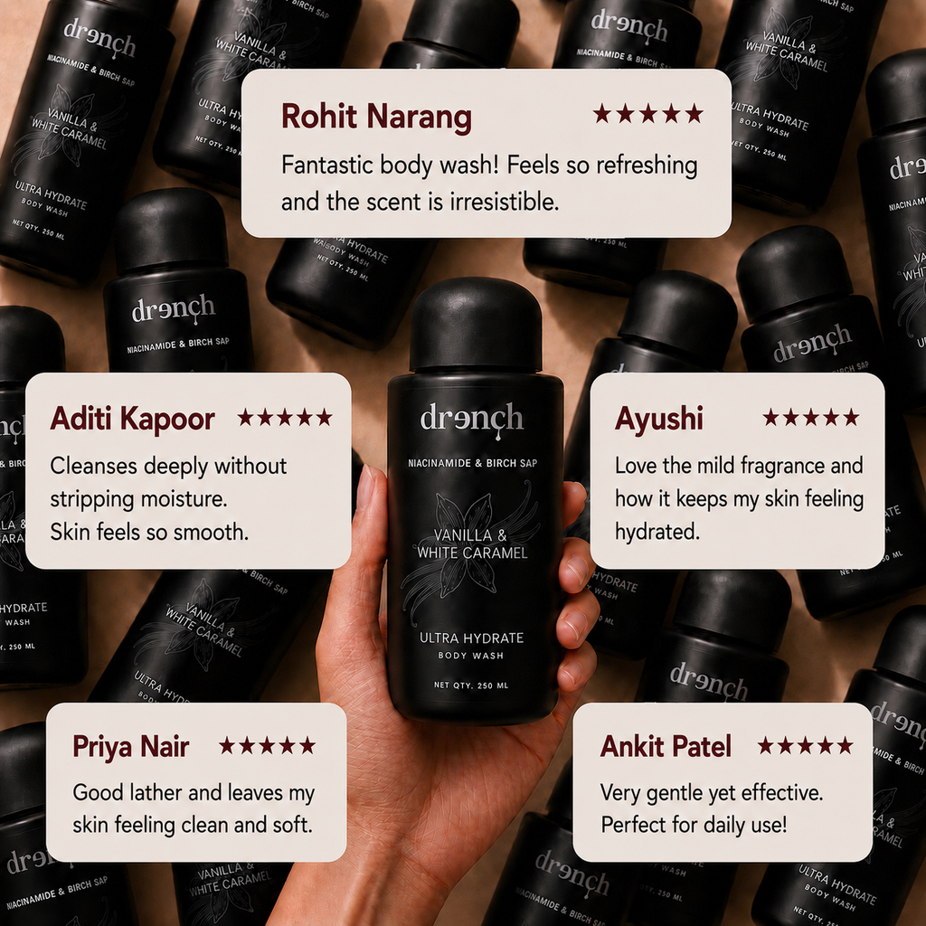 Customer feedback for Drench Ultra Hydrate Vanilla and White Caramel Body Wash