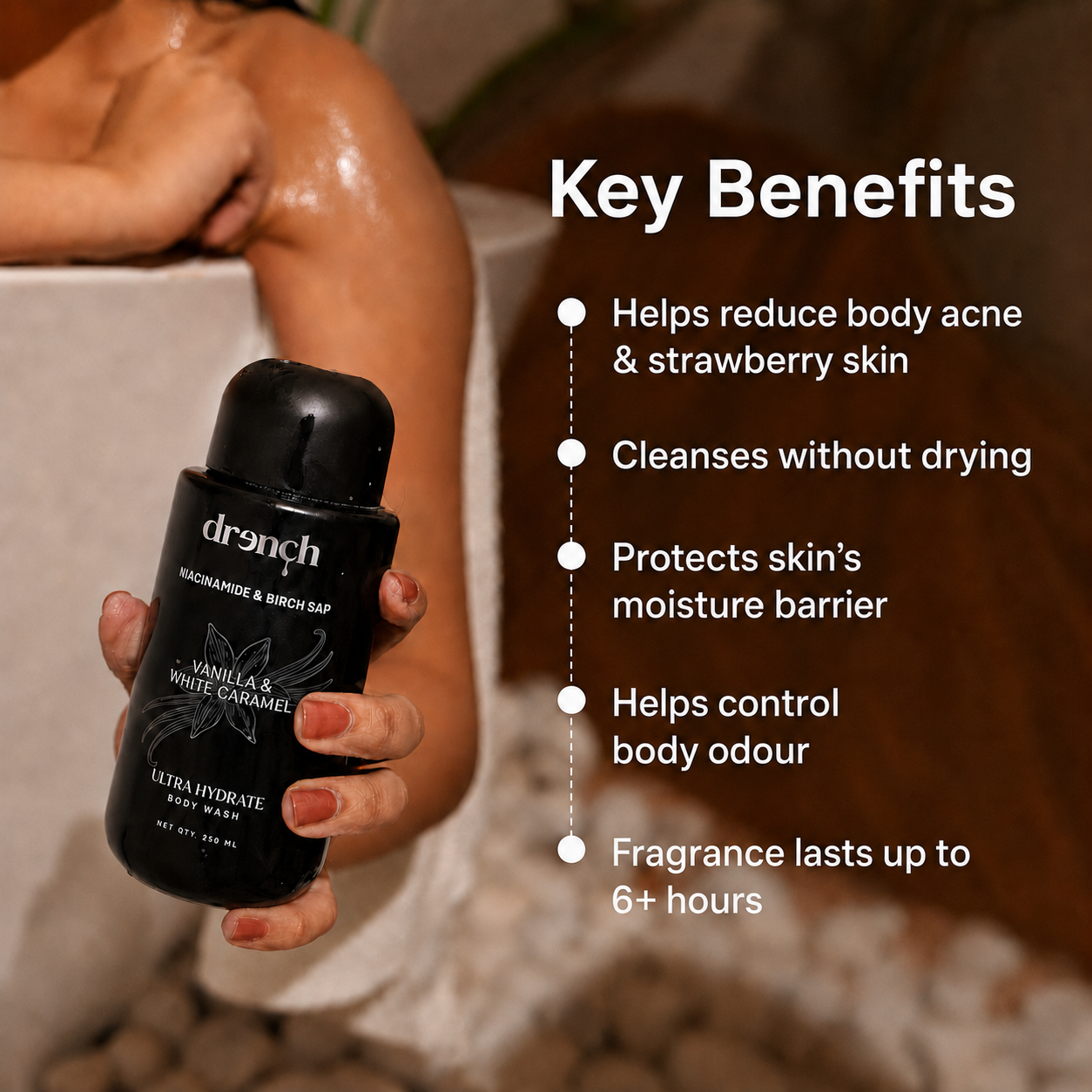 Ultra Hydrate Vanilla & White Caramel Body Wash with Niacinamide